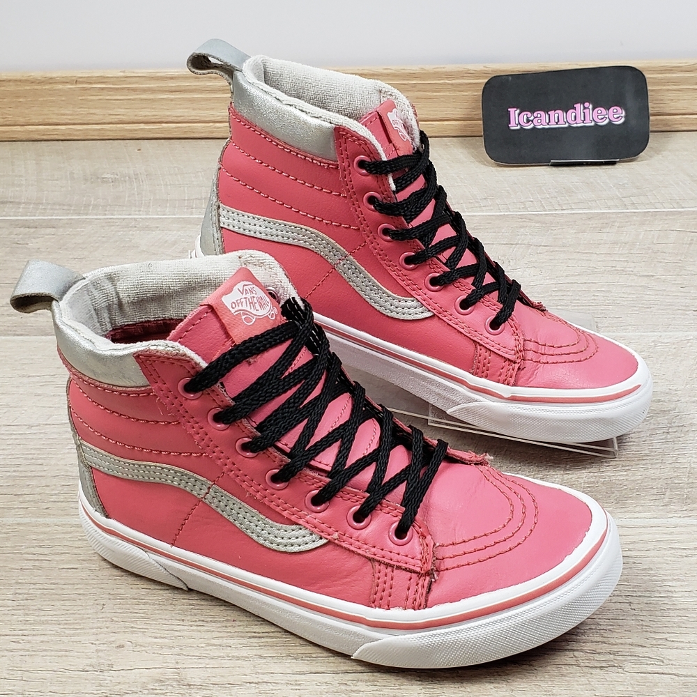 Vans Sk8-Hi Hightops Pink Silver Girls Sneakers
